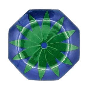 Annemarie Davidson Blue Green Enamel Copper Plate MCM California Art